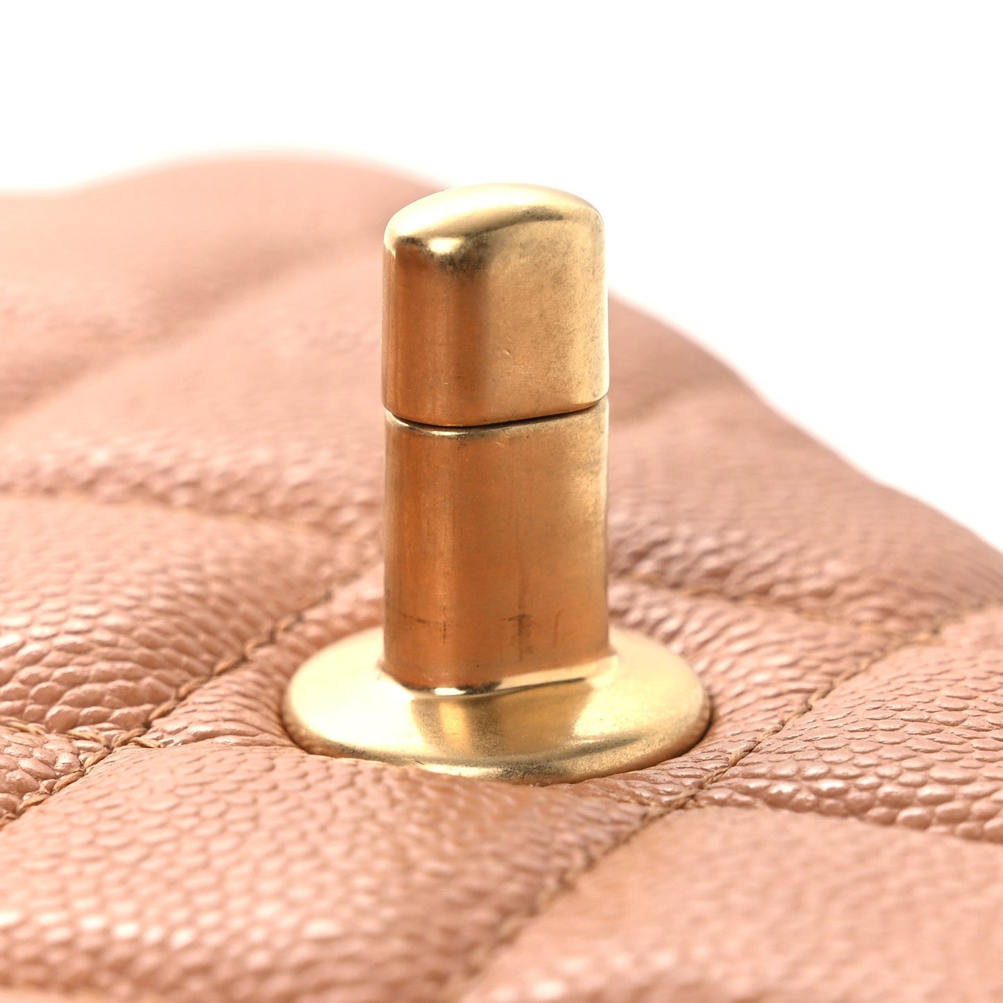 Caviar Quilted Mini Handy CC Flap Camel