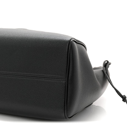 Calfskin Cuir Triomphe Cabas Drawstring Black
