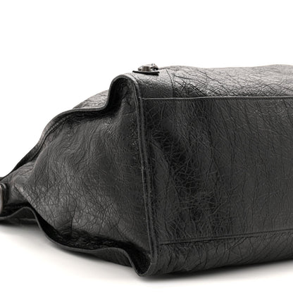 Arena Lambskin Brass Hardware Le City Travel Bag Black