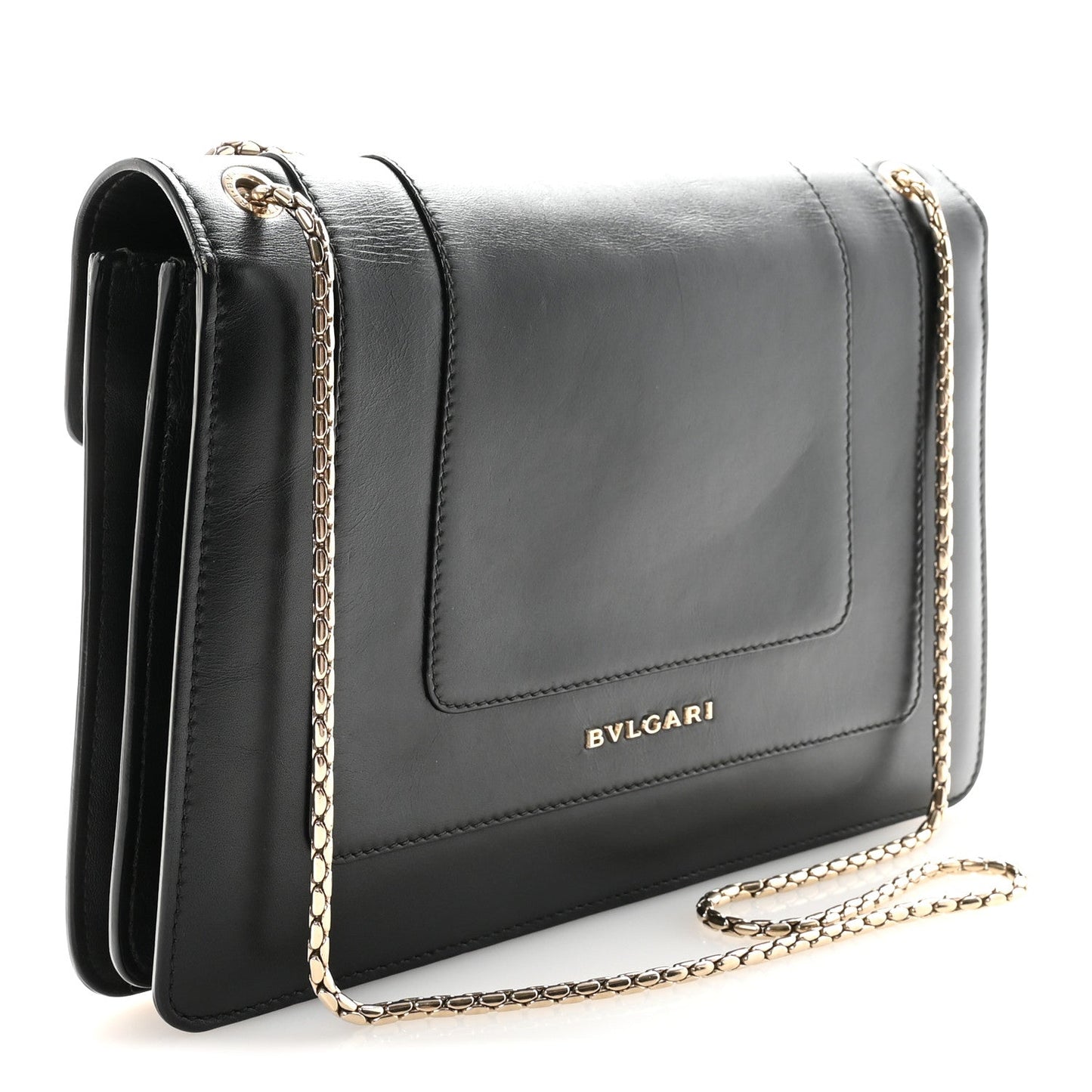 Calfskin Serpenti Forever Crossbody Bag Black