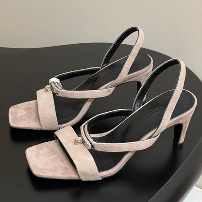 HM Glamour Slingback Pink Sheepskin 314034
