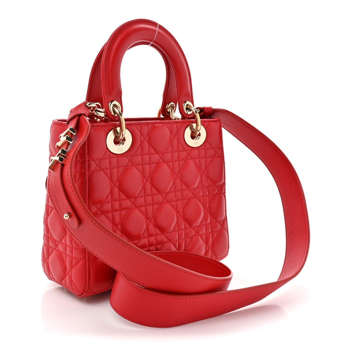 Lambskin Cannage Small My ABCDior Lady Dior Red