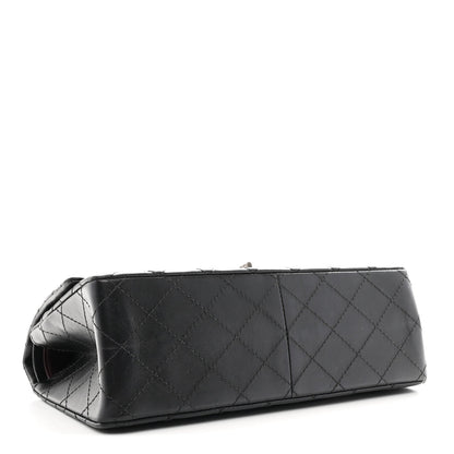 Aged Calfskin Quilted 2.55 Reissue 226 Flap Black