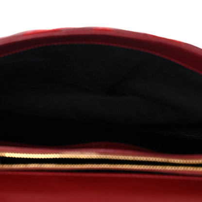 Calfskin Suede Matelasse Chevron Large Monogram College Bag Burgundy