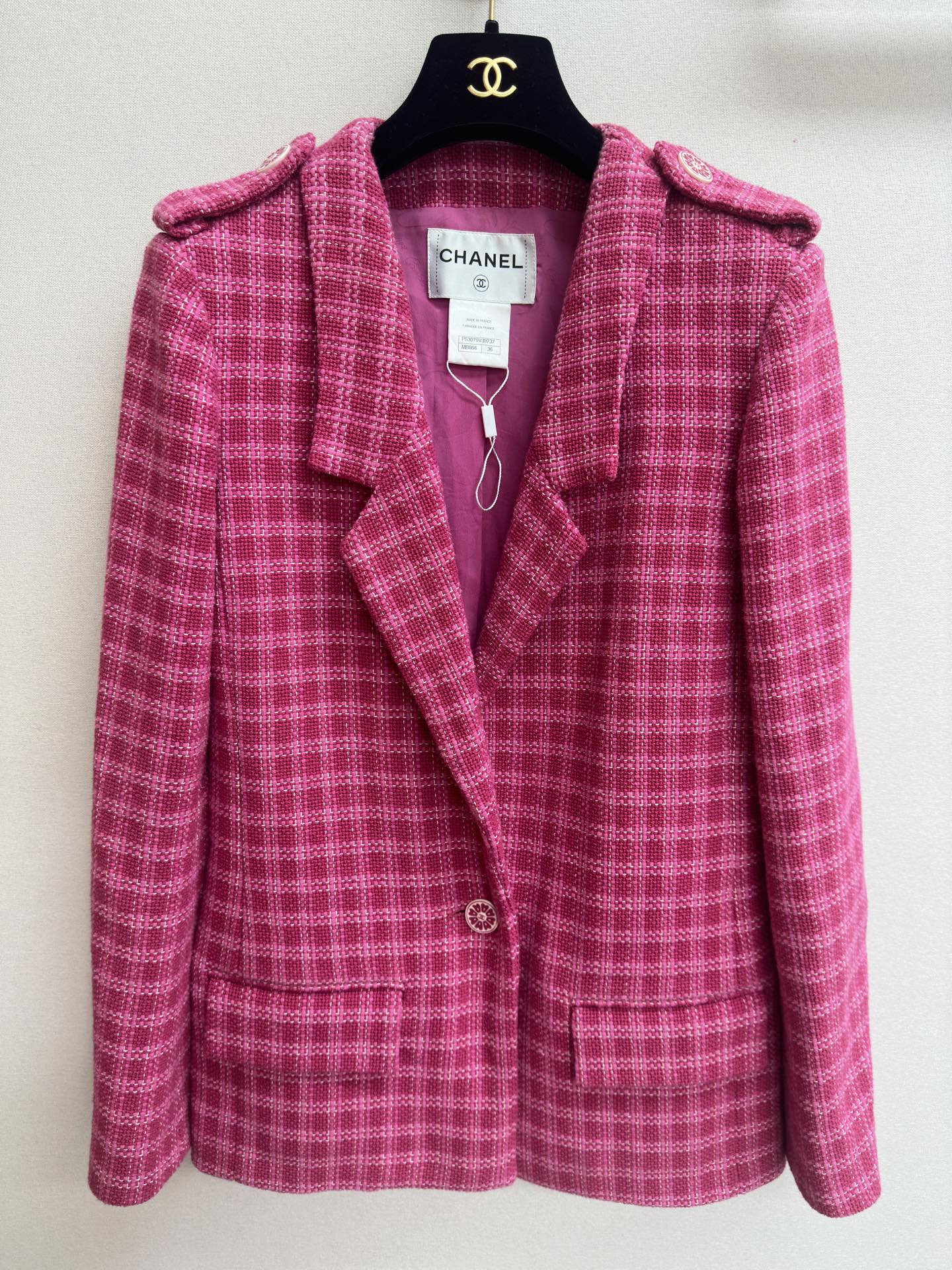 CC Tweed Jacket Dack Pink Cotton 251875