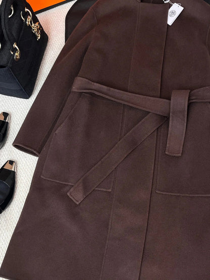 HERMES 25S REVERSIBLE LONG CASHMERE COAT 237