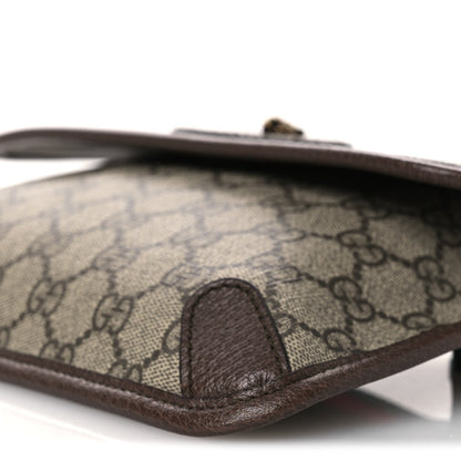 GG Supreme Monogram Neo Vintage Web Belt Bag Brown
