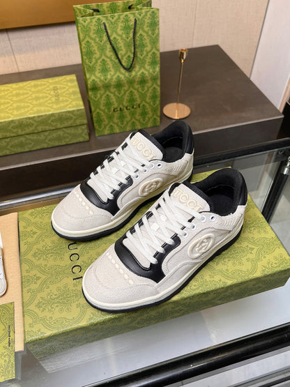GG MAC80 TRAINER CREAMY WHITE AND BLACK CALFSKIN