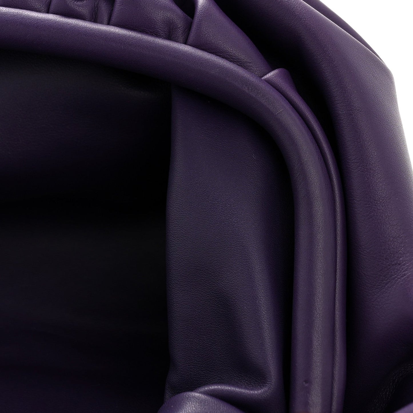 Smooth Butter Calf The Pouch Oversized Clutch Raisin