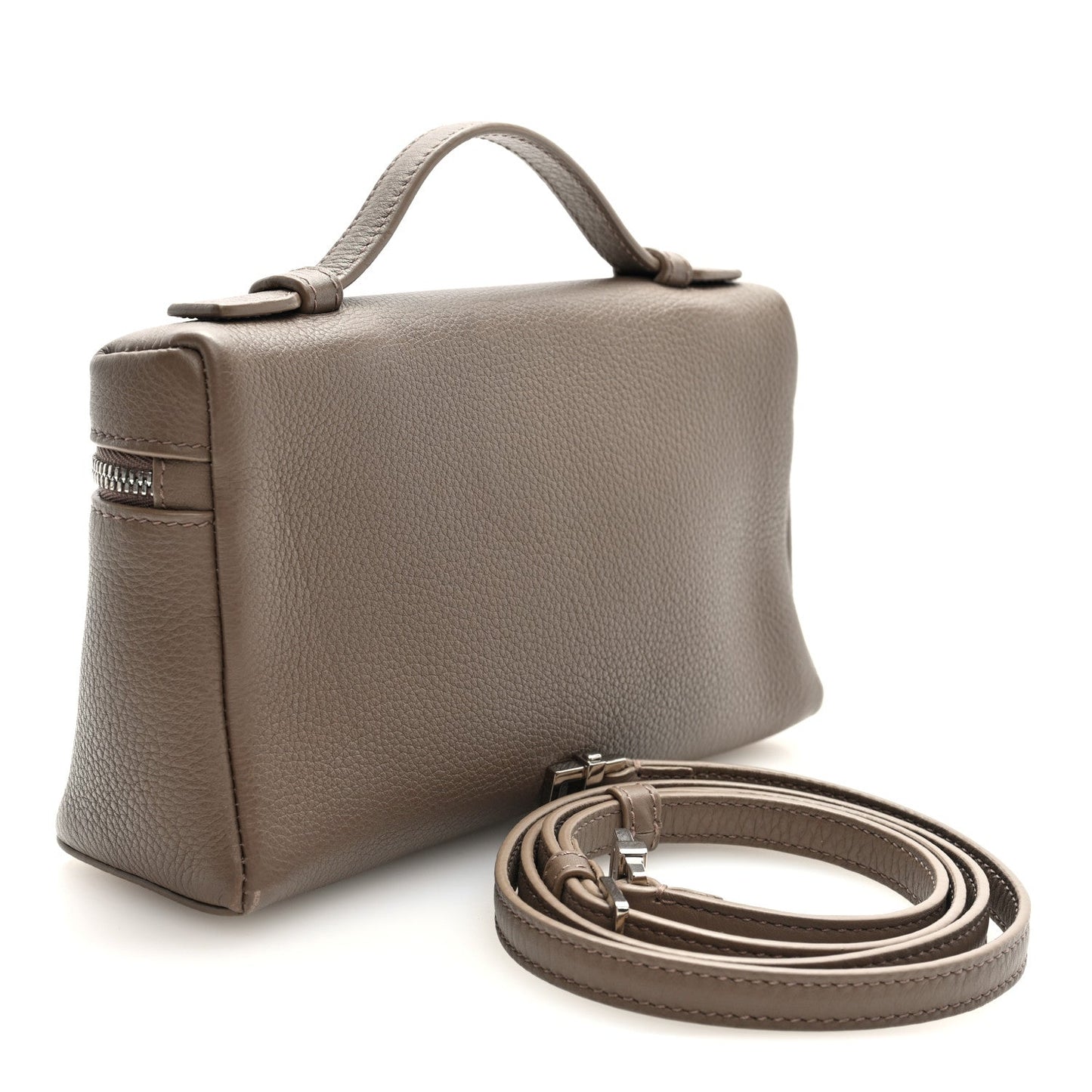 Grained Calfskin L19 Extra Pocket Pouch Warm Mastic