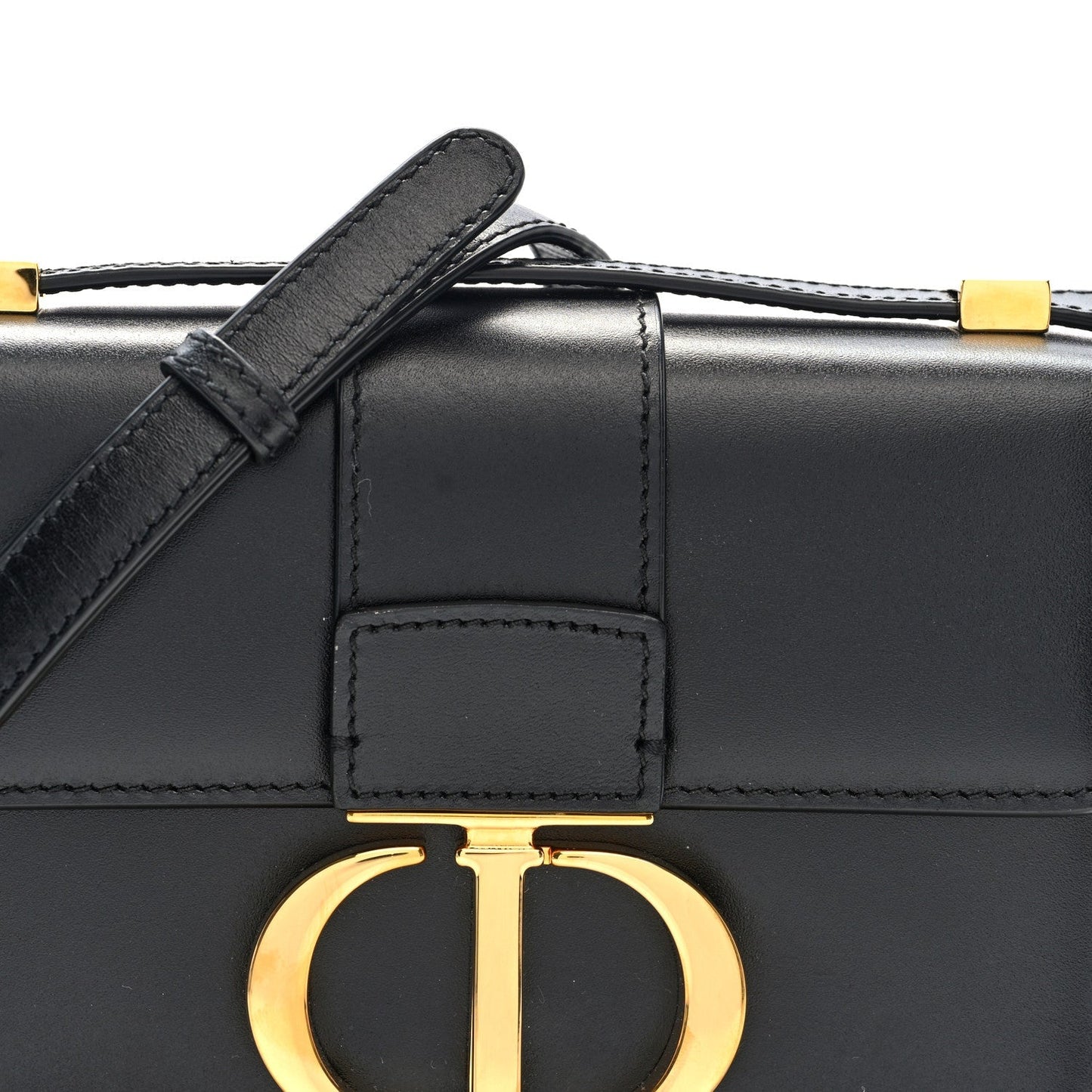 Smooth Calfskin Micro 30 Montaigne Flap Bag Black