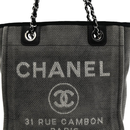 Canvas Mini Deauville Tote Dark Grey