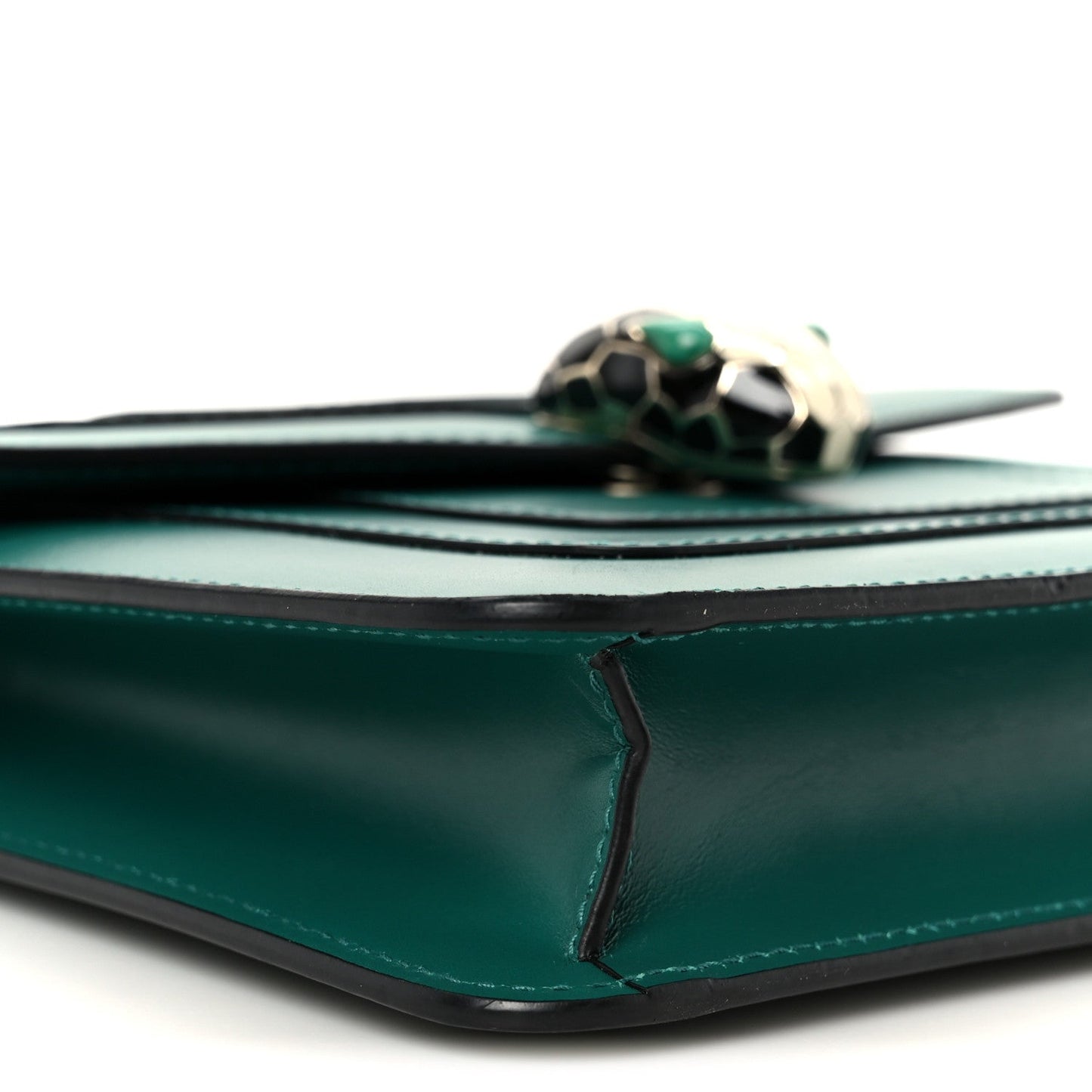 Calfskin Small Serpenti Forever Snake Strap Crossbody Bag Emerald Green