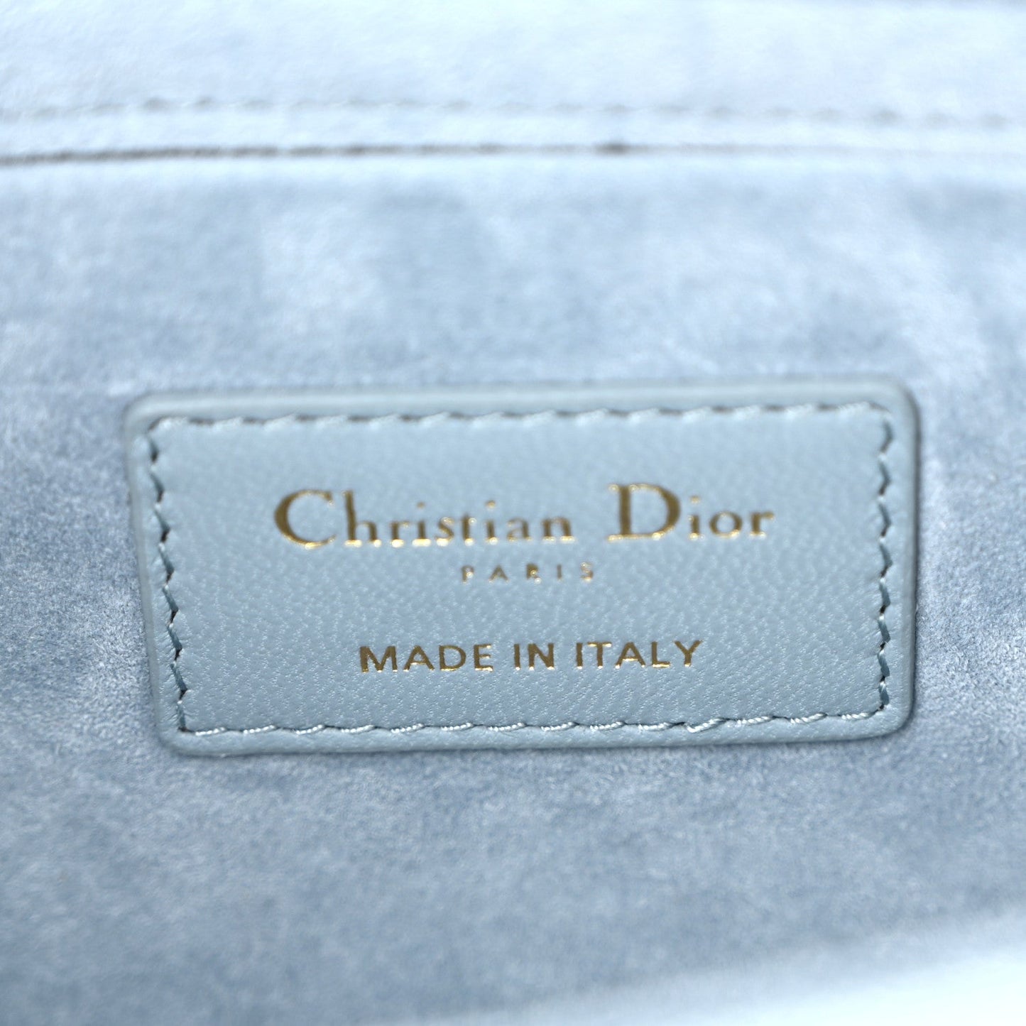Lambskin Cannage Medium Lady D-Joy Light Blue