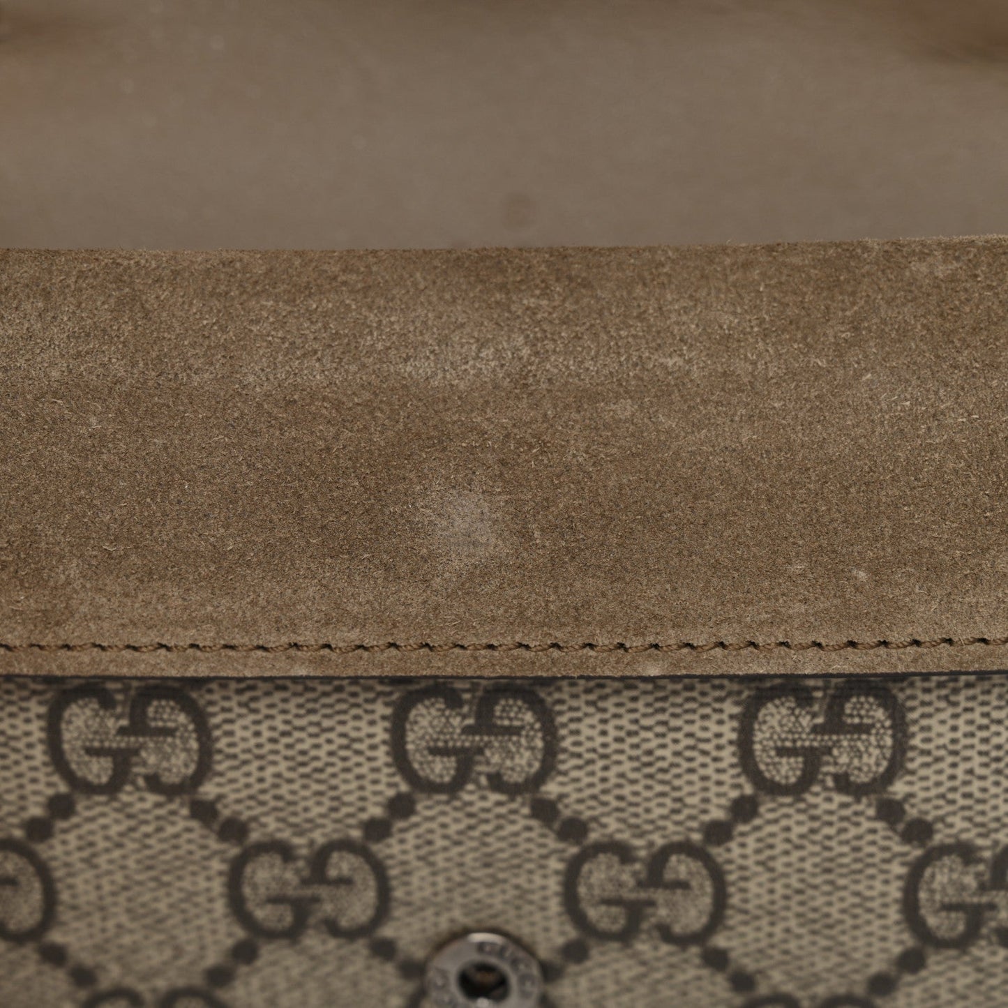 GG Supreme Monogram Super Mini Dionysus Shoulder Bag Taupe