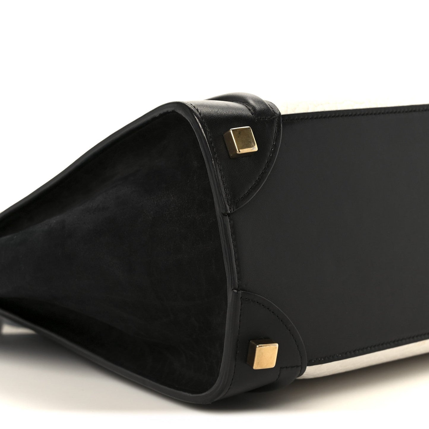 Bullhide Calfskin Micro Bi-Color Luggage Black White