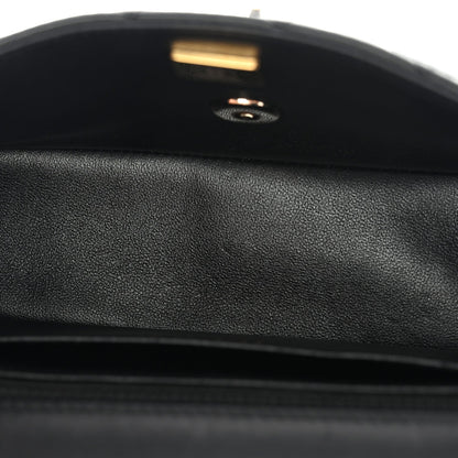 Lambskin Quilted Mini Rectangular Flap Black
