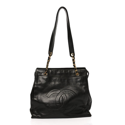 Lambskin CC Shoulder Bag Black