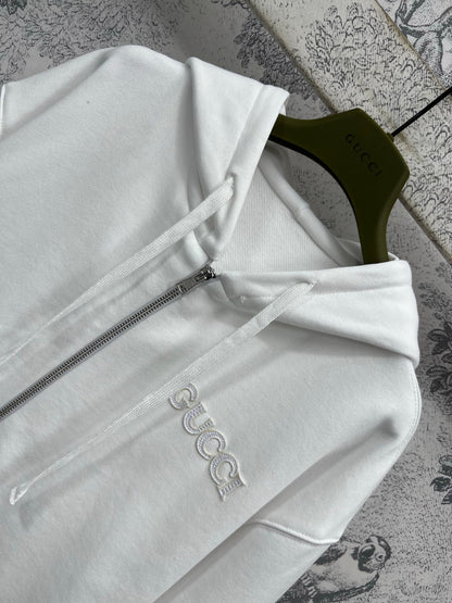 Gucci 2025 Sweatshirt Jacket White Cotton