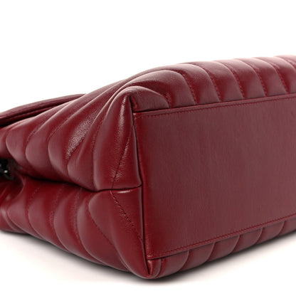 Calfskin Y Quilted Monogram Medium Loulou Chain Satchel Palissandre