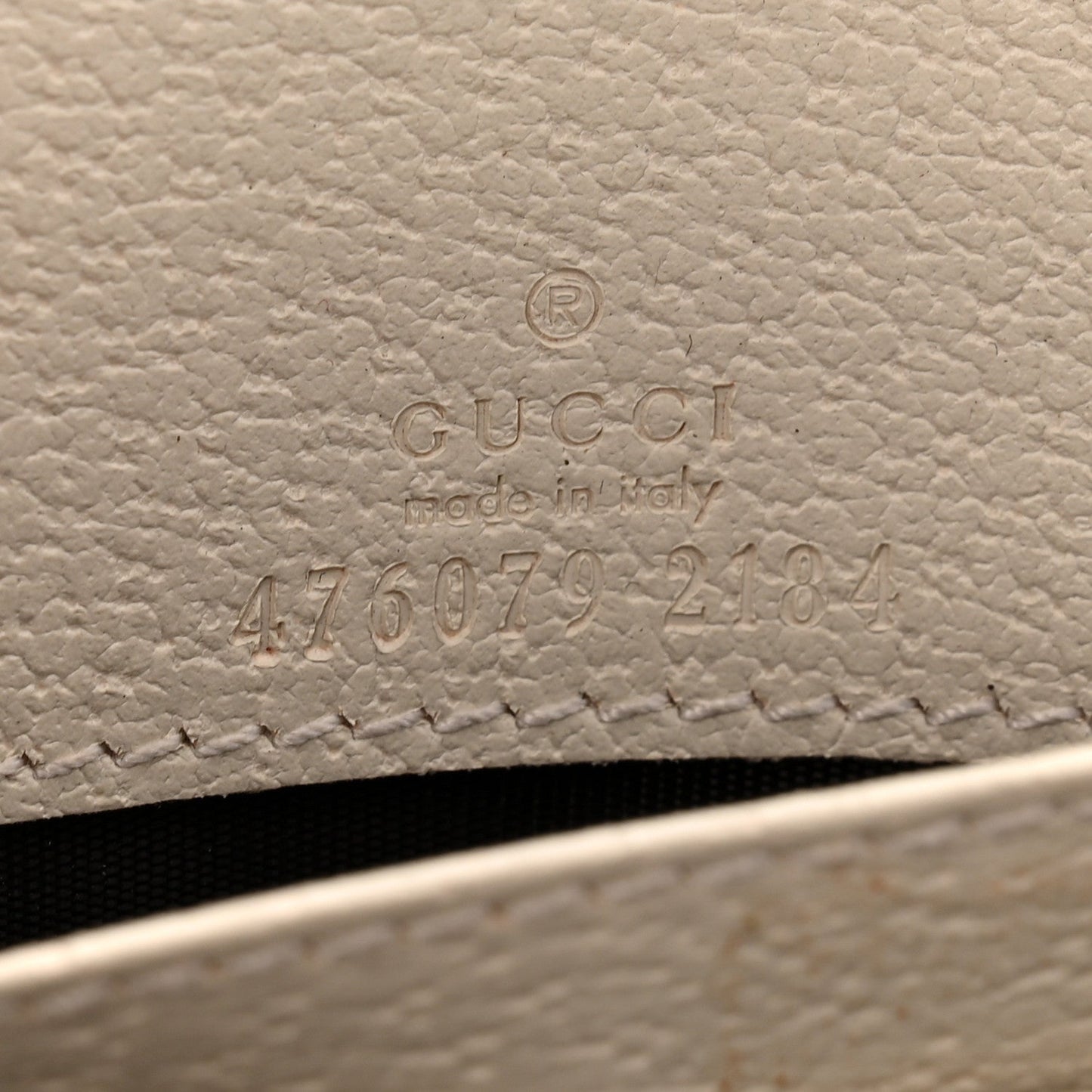 GG Supreme Monogram Web Queen Margaret Chain Wallet White
