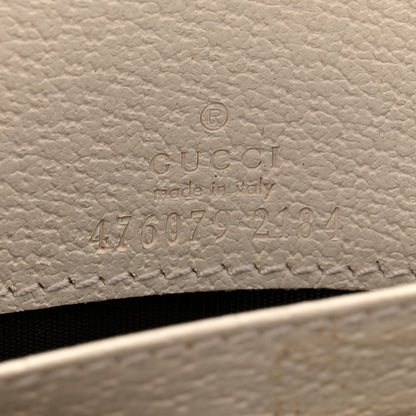 GG Supreme Monogram Web Queen Margaret Chain Wallet White
