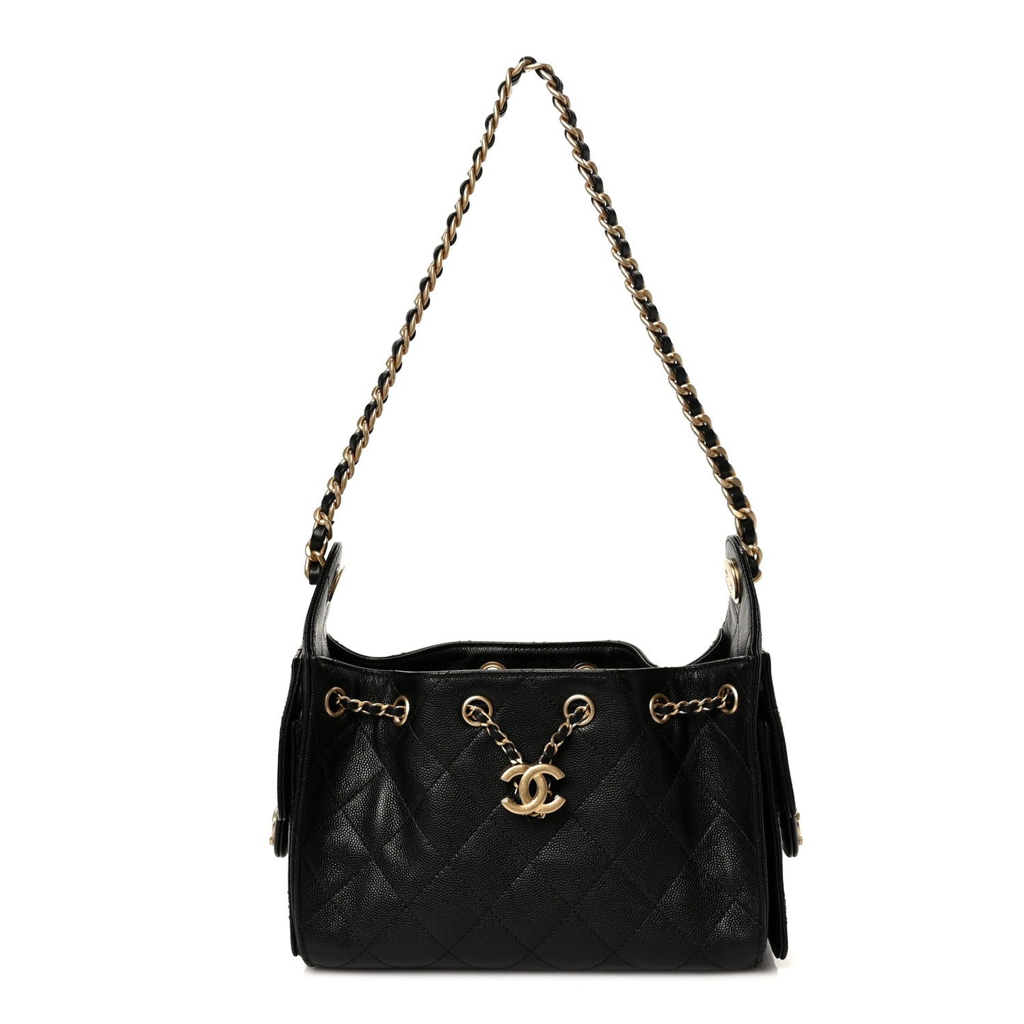 Caviar Quilted Mini Chanel 25 Handbag Black