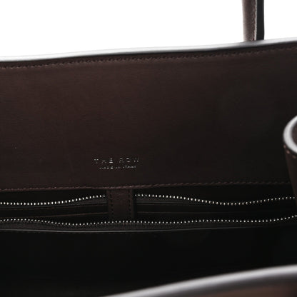 Polished Saddle Calfskin Margaux Shoulder 12 Hippo Grey