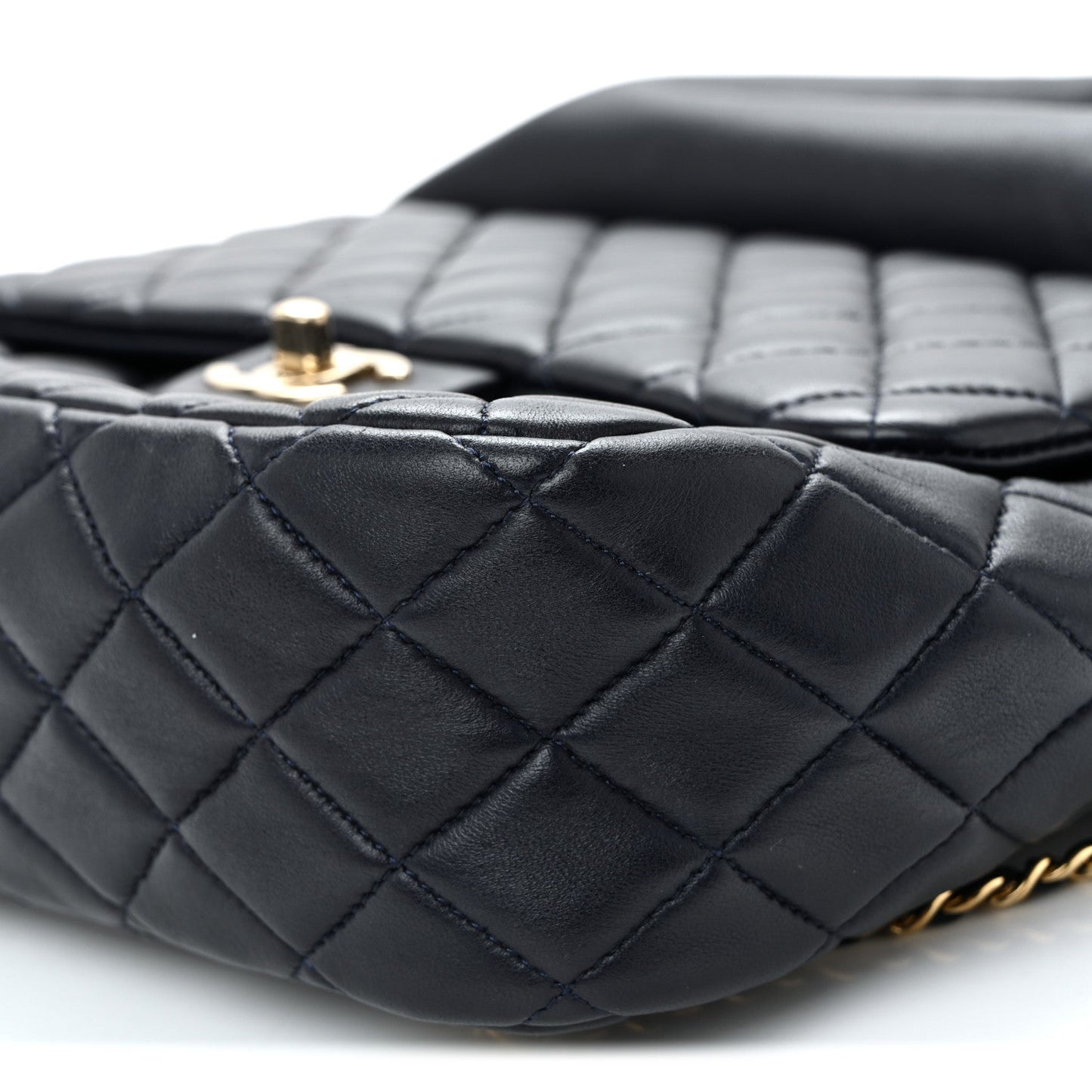 Lambskin Quilted Large In Seoul Backpack Navy