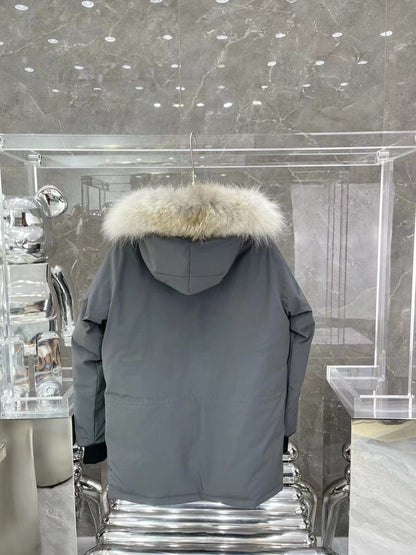 C. Goose Bomber Jacket Grey Polyester 0030