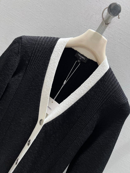 CC 26S Knit Cardigan Black Linen Cotton 349018