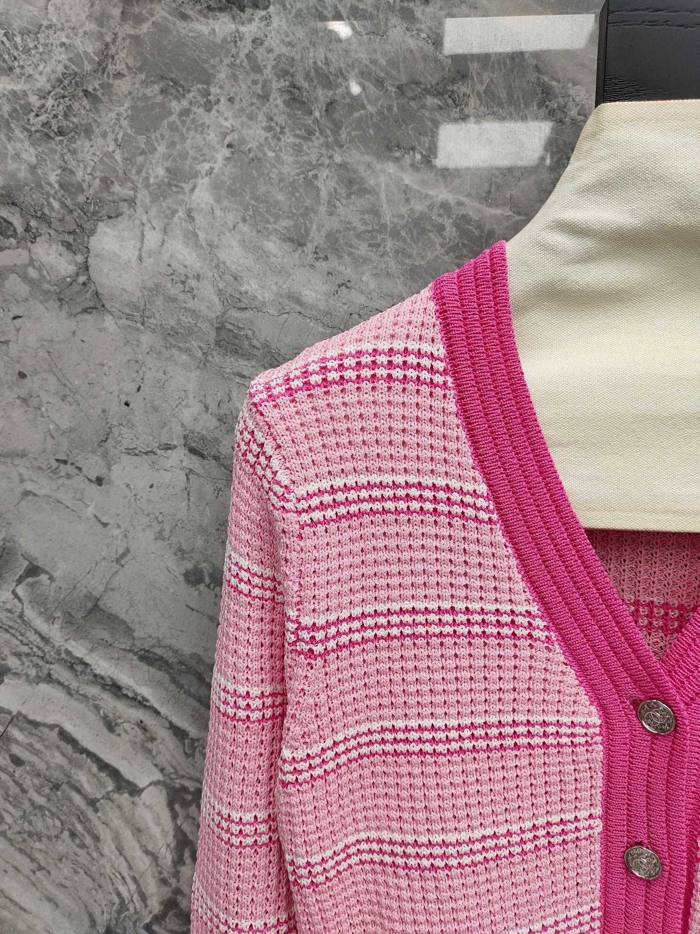 CC 25 Long Sleeve Striped Cardigan Tencel 283779