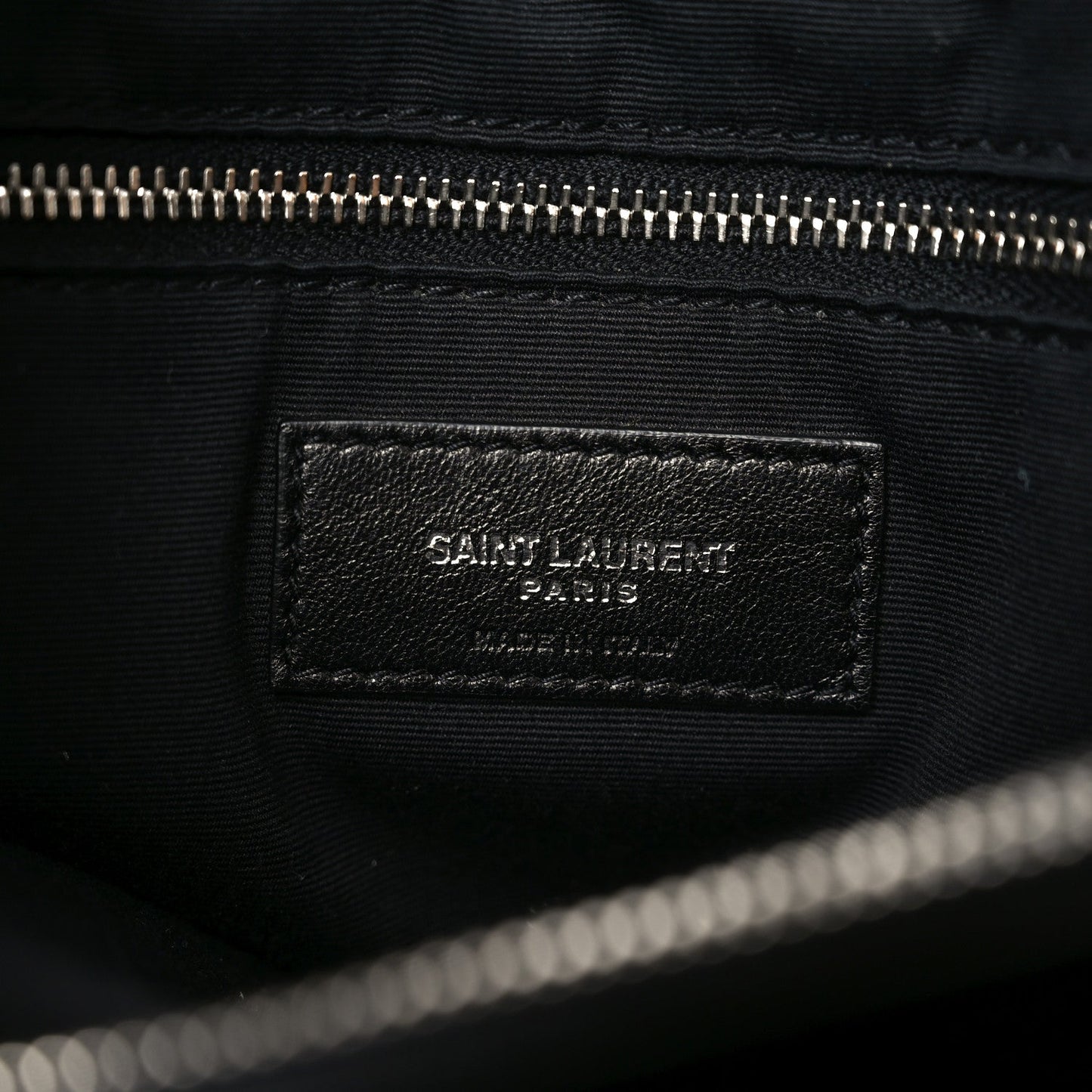 Calfskin Y Quilted Monogram Large Loulou Chain Satchel Black
