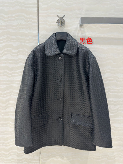 BV Jacket in Black Lambskin