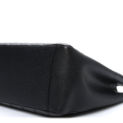 Caviar Quilted Grand Shopping Tote GST Black