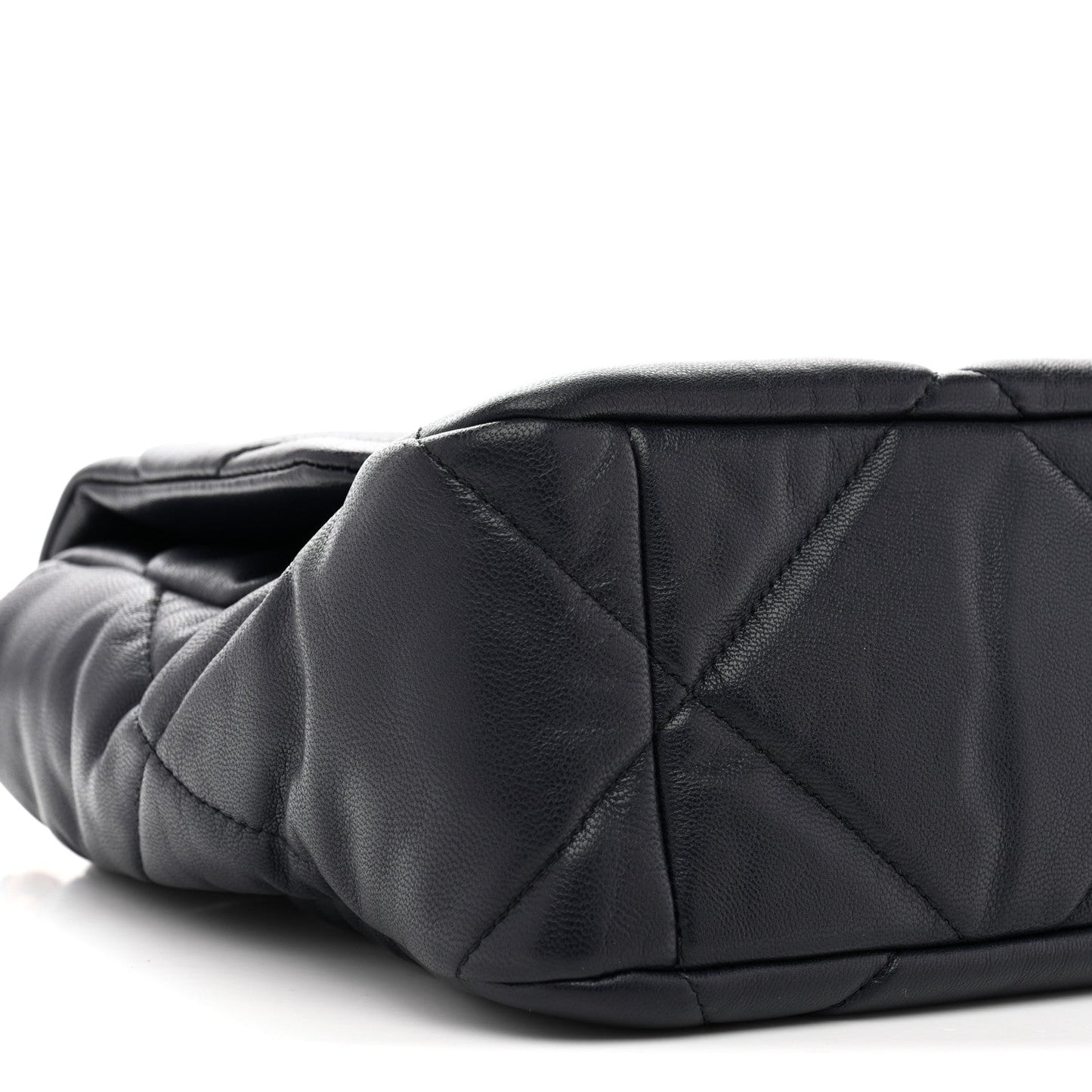 Goatskin Quilted Large Chanel 19 Flap Navy Blue