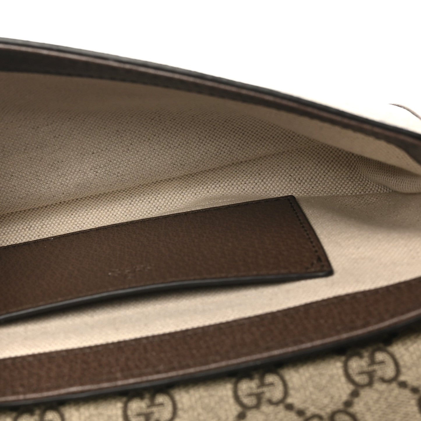 GG Supreme Monogram Textured Dollar Calfskin Web Mini Ophidia Envelope Shoulder Bag Beige Ebony New Acero