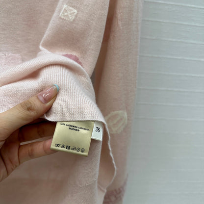 HM 25 Sweater Light Pink Pattern Cashmere 02669