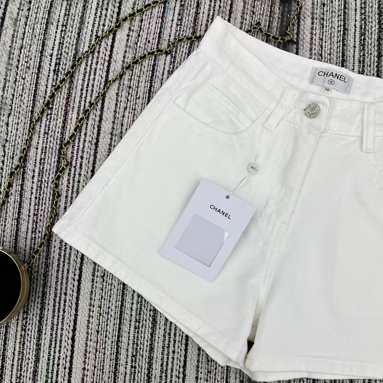 CC Denim Short Pants White Jeans 349028