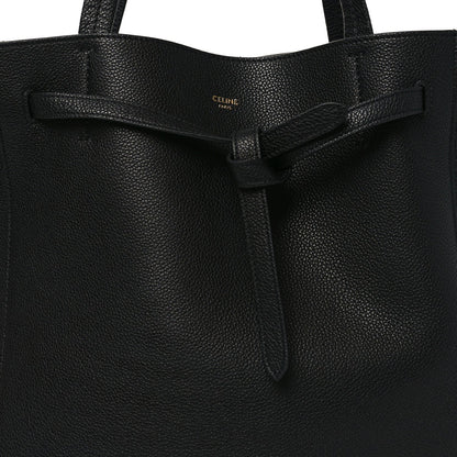 Soft Grained Calfskin Small Belt Cabas Phantom Black