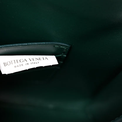Nappa Intrecciato Long Andiamo Top Handle Clutch Emerald Green