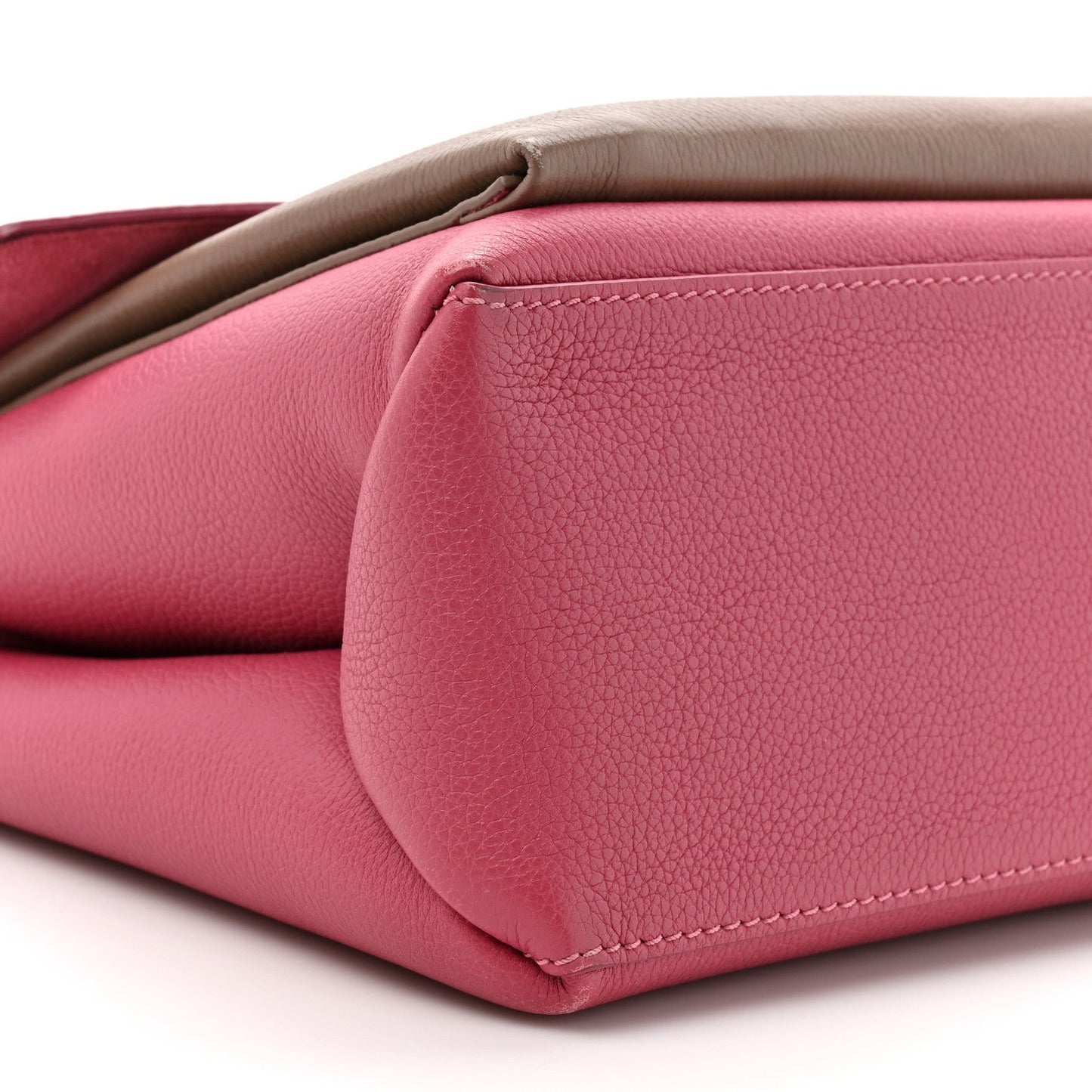 Soft Calfskin My Lockme Top Handle Lie De Vin Oxford Greige