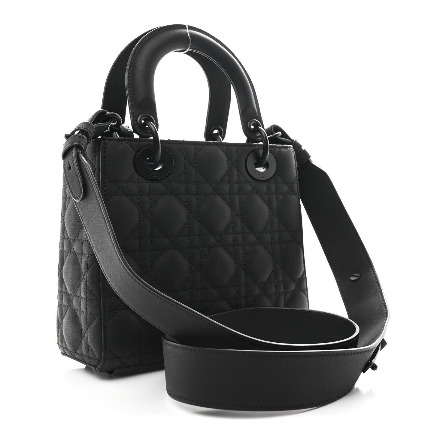 Ultra Matte Calfskin Cannage Small My ABCDior Lady Dior Black