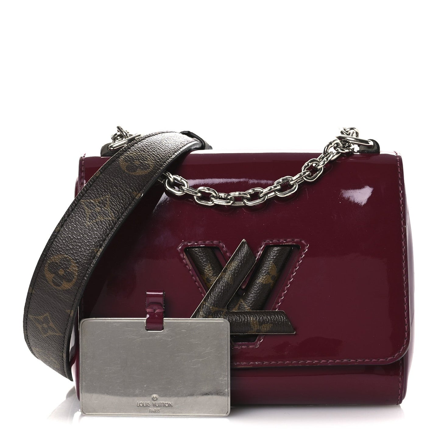 Patent Monogram Twist Shoulder Bag PM Magenta