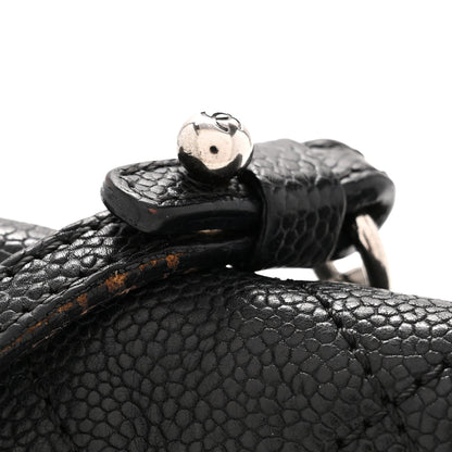 Caviar Quilted Medium Simply CC Flap Black