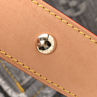 Monogram Denim CarryAll MM Washed Grey