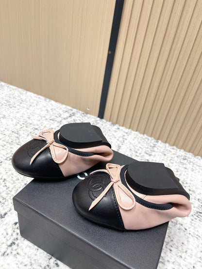 Chanel 26SS Ballet Flats Shoes Pink in Lambskin 591392