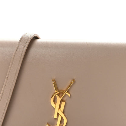 Smooth Calfskin Classic Monogram Kate Tassel Chain Wallet Dark Beige