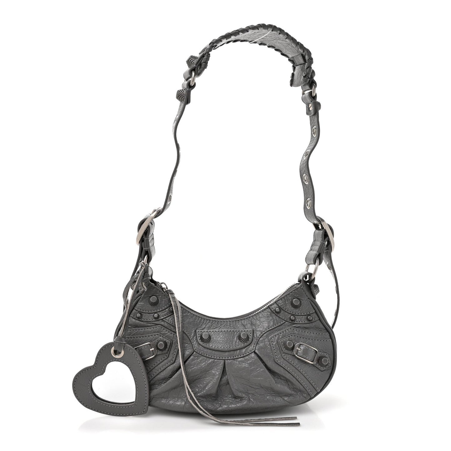 Agneau Arena Le Cagole Shoulder Bag XS Dark Grey