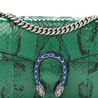 Snakeskin Small Dionysus Shoulder Bag Green